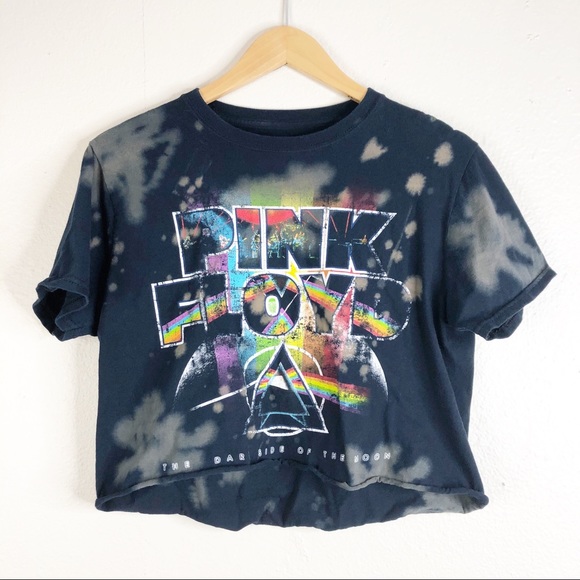 Tops - Pink Floyd Dark Side of the Moon Tie Dye Crop top